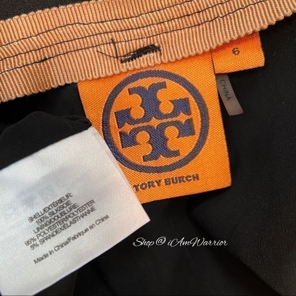 Tory Burch silk pleated skirt with velvet tie belt *shop@iamwarrior - Picture 8 of 10